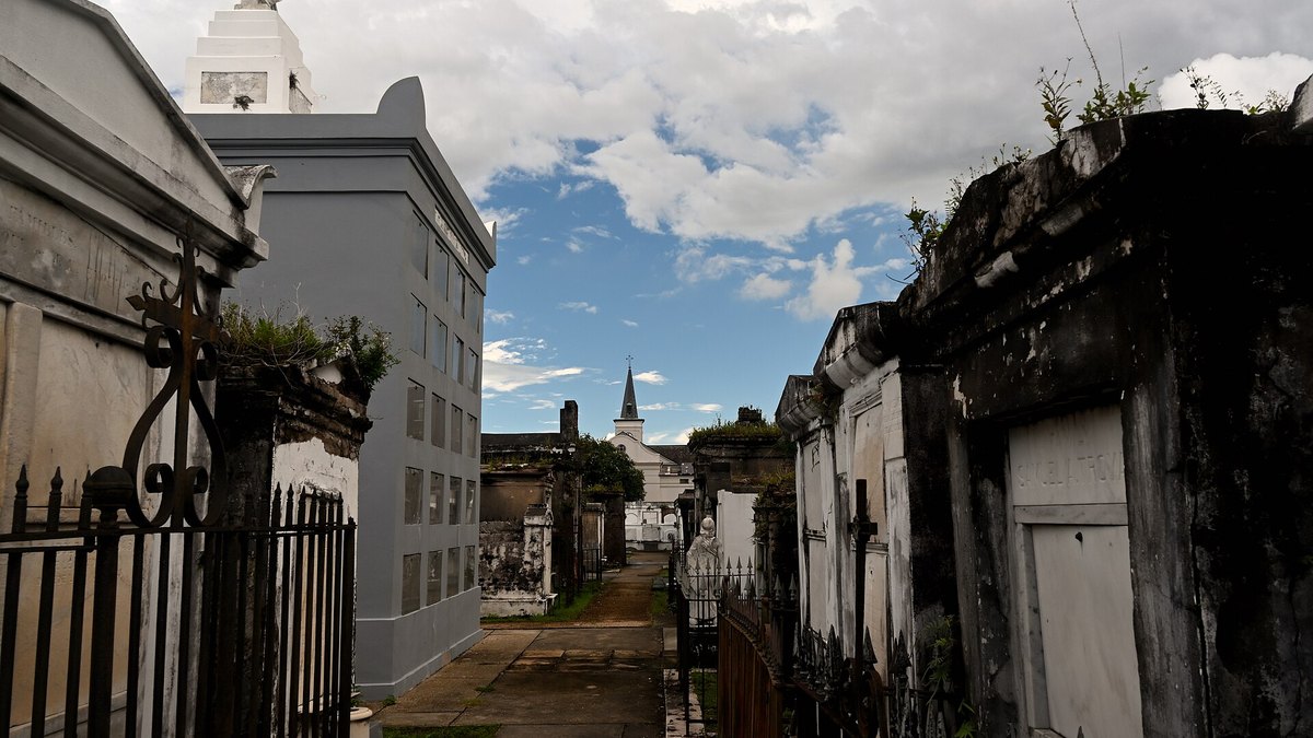 Above-ground tombs in St. Louis Cemetery No. 1, New Orleans