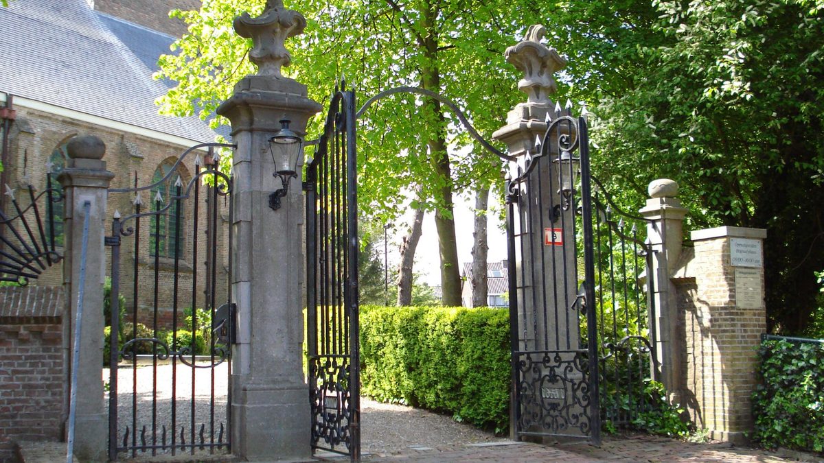 Iron cemetery gates